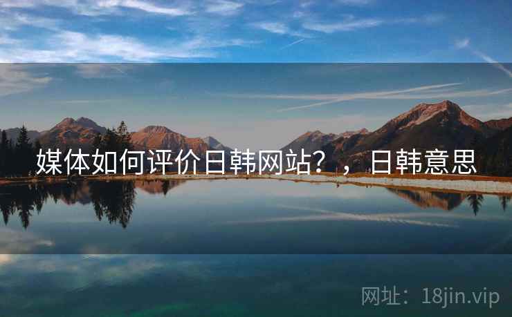 媒体如何评价日韩网站？，日韩意思  第1张