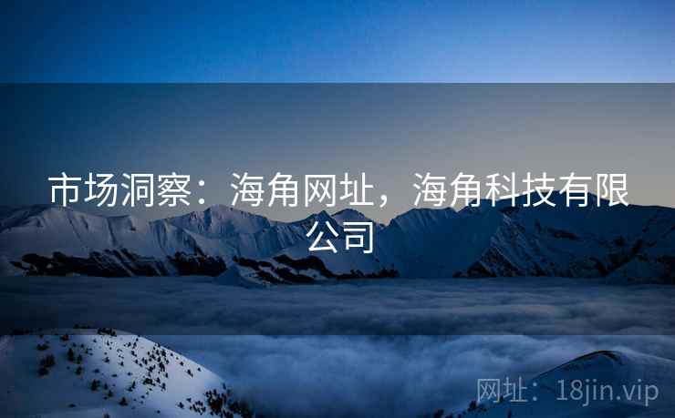 市场洞察：海角网址，海角科技有限公司  第1张