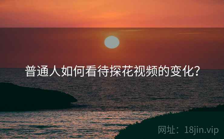 普通人如何看待探花视频的变化？  第2张