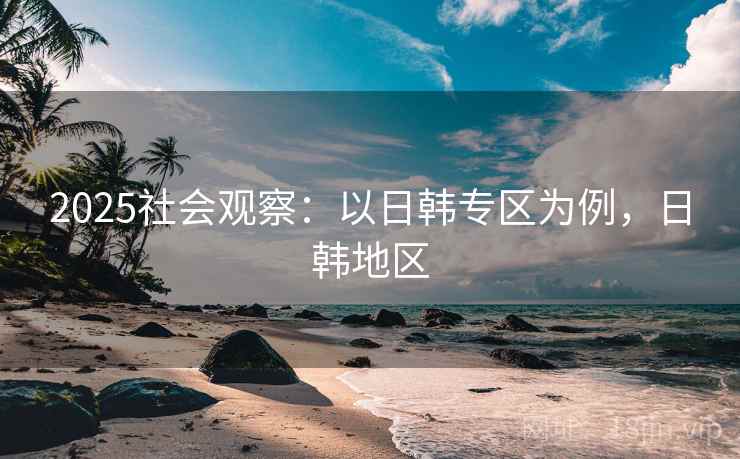 2025社会观察：以日韩专区为例，日韩地区  第1张