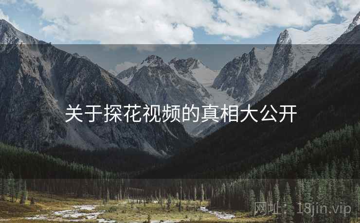 关于探花视频的真相大公开  第2张