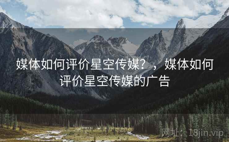 媒体如何评价星空传媒？，媒体如何评价星空传媒的广告  第2张