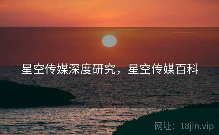 星空传媒深度研究，星空传媒百科  第2张