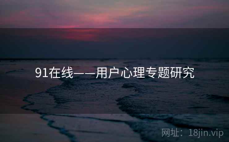 91在线——用户心理专题研究  第1张